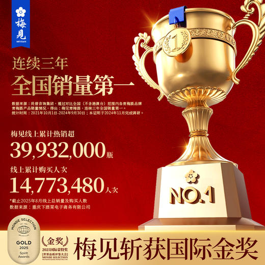 梅见青梅酒12度150ml*5瓶原果原酿/金桂风味/青柑风味/乌梅风味/超酸版超值组合 商品图8