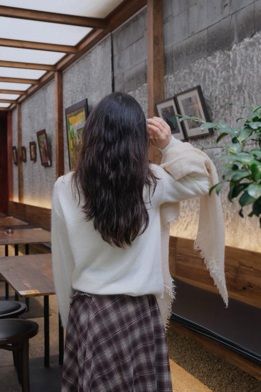 du家款法式温柔超仙蕾丝桑蚕丝羊绒开衫，现货【不退换】 商品图2