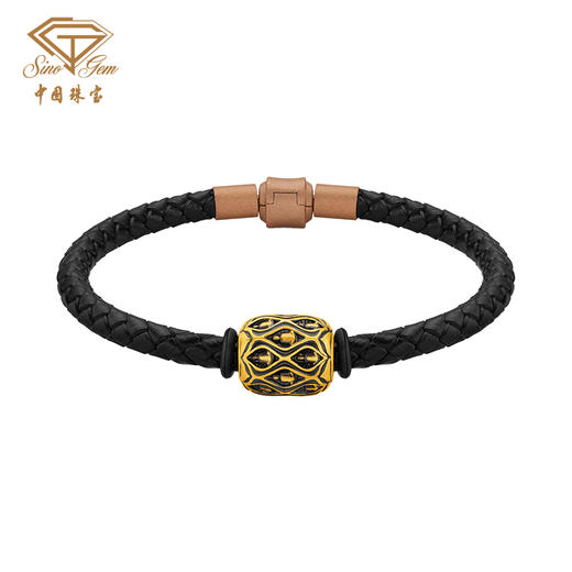 「大足金-大自在」5D硬金慧心黄金转运珠 足金手串 商品图3