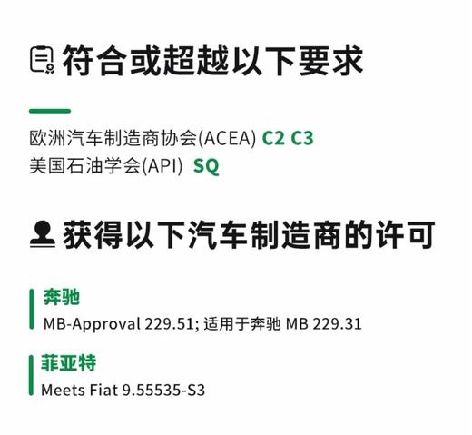 Castrol嘉实多极护 5W-30 API SQ； ACEA  C2、C3 全合成润滑油 商品图3