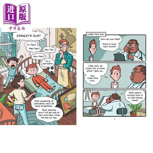 预售 【中商原版】桥梁漫画 纸片人斯坦利 Flat Stanley The Graphic Novel 英文原版 全彩图画小说 经典冒险故事 儿童漫画书 进口 商品图1