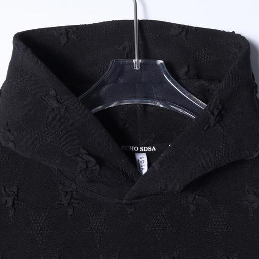 WY1176SDSA男士秋冬新款痞帅男装高街满印发泡星星连帽卫衣百搭时尚上衣 商品图2