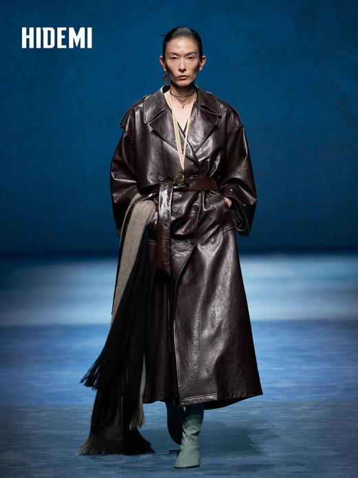 HIDEMI 大秀款青藏高原可溯源牦牛绒拉毛长拉绒logo系列加厚款围巾 商品图8