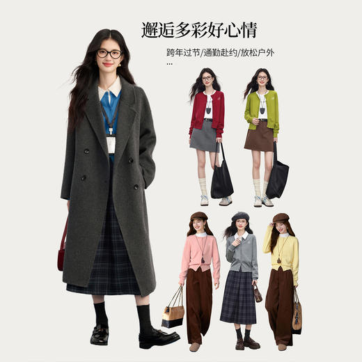 【周四狂欢价】熙世界克莱因蓝软糯针织开衫女秋季2025新款刺绣韩系穿搭长袖毛衣 商品图3