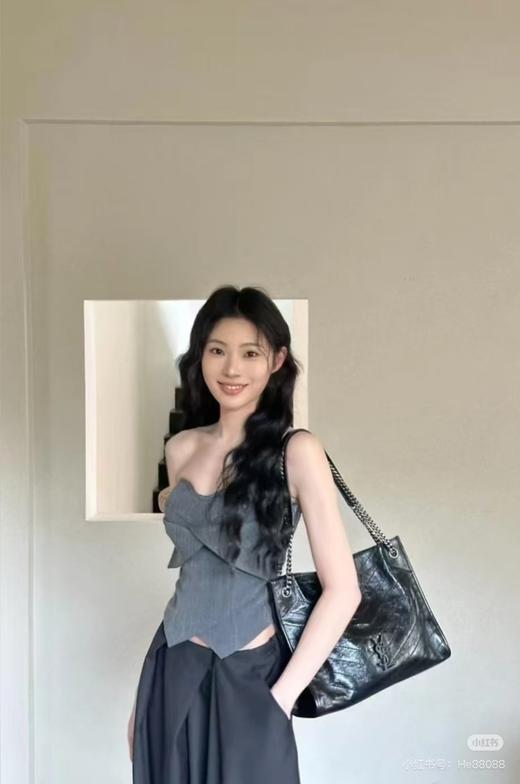 秋冬新款油蜡皮菱格链条托特包高级感大容量女包慵懒风轻奢百搭潮 商品图10