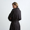 ROMI STUDIO 100%桑蚕丝双排扣翻领收腰长款风衣外套 RWCAWG4751 商品缩略图1