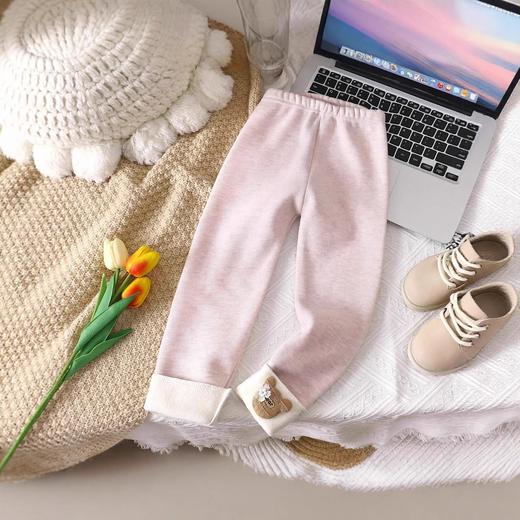 【39.9元2件】贝舒嘉女童深秋加绒打底可外穿长裤女孩秋冬新款可爱薄绒修身裤90-150 商品图7