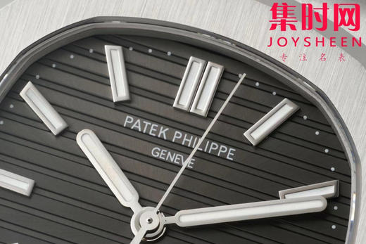 DDF配重版 百达翡丽 鹦鹉螺5711系列皮带款 无法拒绝的5711岩石灰一眼难忘 原版配重102克 丹东324一体机 男士腕表 表径40mm 商品图3