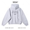 SDSA秋冬新款痞帅男装美式磨破后背印花字母拉链连帽卫衣百搭外套 商品缩略图4