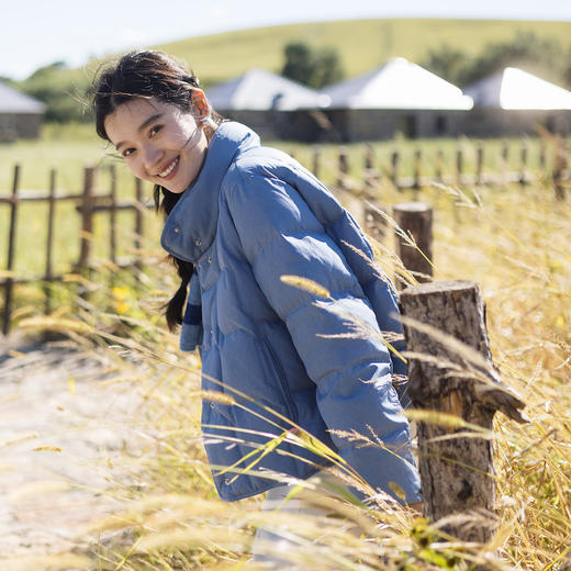 特绽放673朵/方糖多色羽绒服·新款多色90鸭绒保暖高领短款羽绒服 商品图2