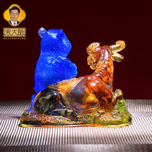 集雅轩宋韶光大师2026年新款鼠 牛熊保岁 琉璃摆件礼品 商品图3