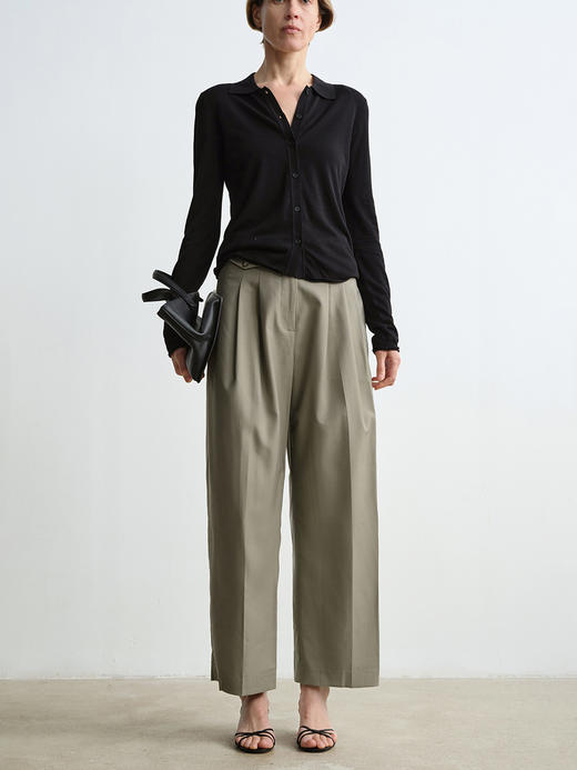 ROMI STUDIO垂坠感精致休闲高挑西装设计感直筒长裤 D3122(现货) 商品图5