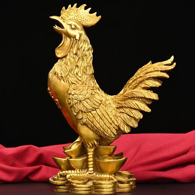 【贵人】金鸡报销贵人送福 事业顺遂 家居摆件