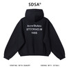 SDSA秋冬新款痞帅男装美式磨破后背印花字母拉链连帽卫衣百搭外套 商品缩略图4