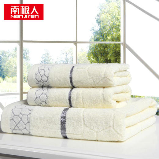 南极人 水立方浴巾毛巾三件套 N08005-3 商品图4