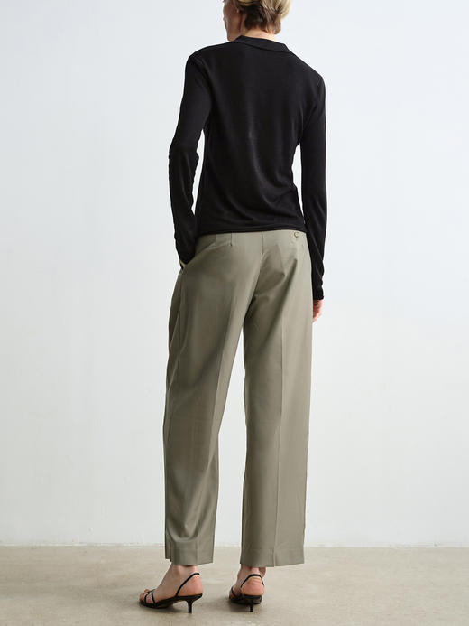 ROMI STUDIO垂坠感精致休闲高挑西装设计感直筒长裤 D3122(现货) 商品图8