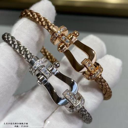 费雷德 大号半钻马蹄扣钢绳手链（XK） 商品图1