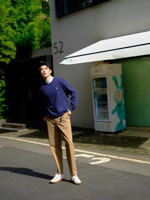 HAZZYS哈吉斯 2025秋季新品男装休闲时尚通勤长袖卫衣T恤 商品图9