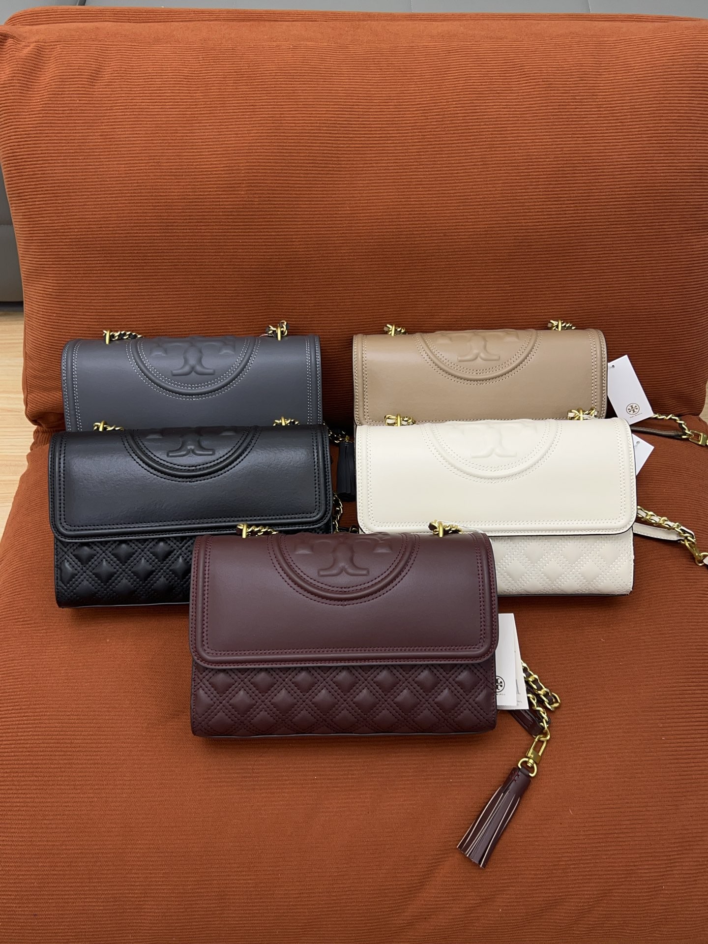 TB大号羊皮链条包菱格链条经典款