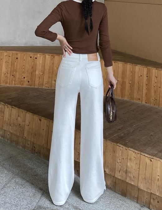 SZ3L23_皓色_裤子_春秋_高腰显瘦水洗直筒阔腿_高级女装_BERNIEELEN 伯妮斯茵 商品图2