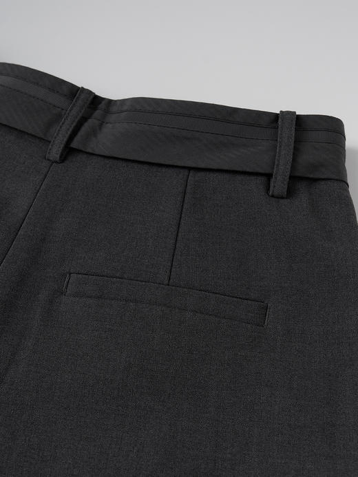 ROMI STUDIO“率性优雅”高克重内磨毛微弹高腰阔腿休闲裤 431KS050 商品图6