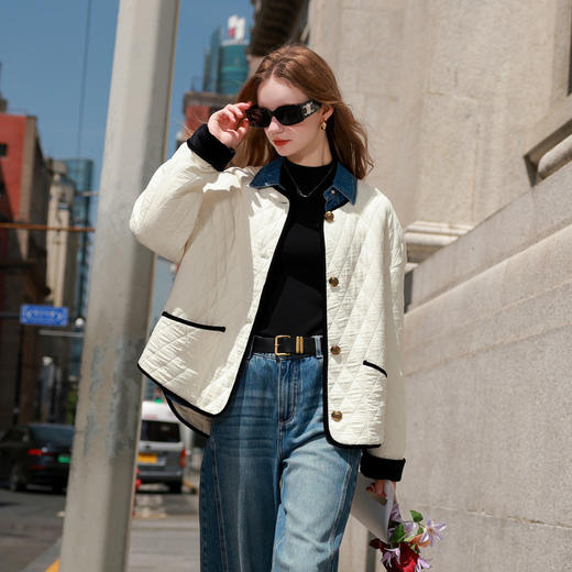 【95白鹅绒】三彩2025冬季新款轻薄压胶直充羽绒服宽松鹅绒服M 商品图2