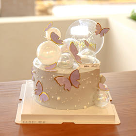 浪漫不死蝴蝶主题蛋糕