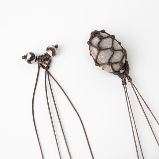 ROMI STUDIO 非金属棉绳项链 手工编织珊瑚石吊坠项链 RWCLPJ3591(现货） 商品图6