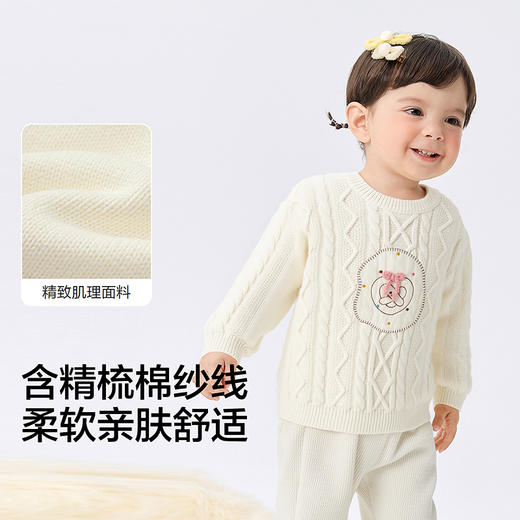 【商场同款】巴拉巴拉童装儿童毛衫女宝宝针织衫秋冬2025新款毛衣 商品图3