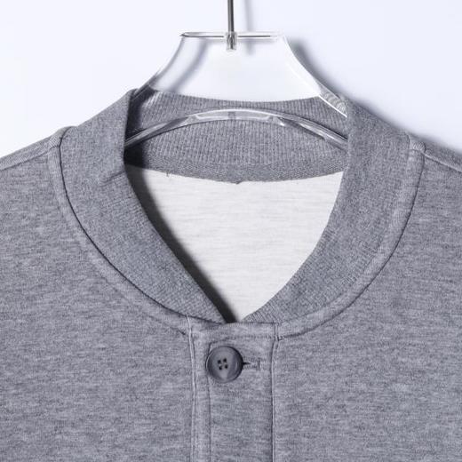 SDSA男士秋冬新款痞帅男装极简风纯色棒球领纽扣开衫卫衣百搭时尚 商品图2