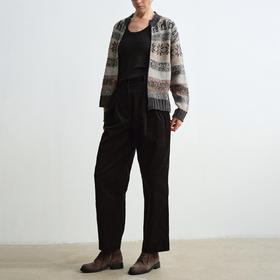 ROMI STUDIO“率性自我”进口绒面牛皮拼羊皮复古马丁靴 444DS016