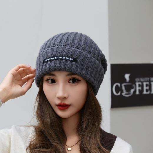 双十一秒杀中【敲显脸小！保暖护耳】防风防寒，拒绝寒冷，高级感帽子秋冬潮情侣毛线帽男女款保暖百搭冷帽宽松大头围针。rc 商品图10
