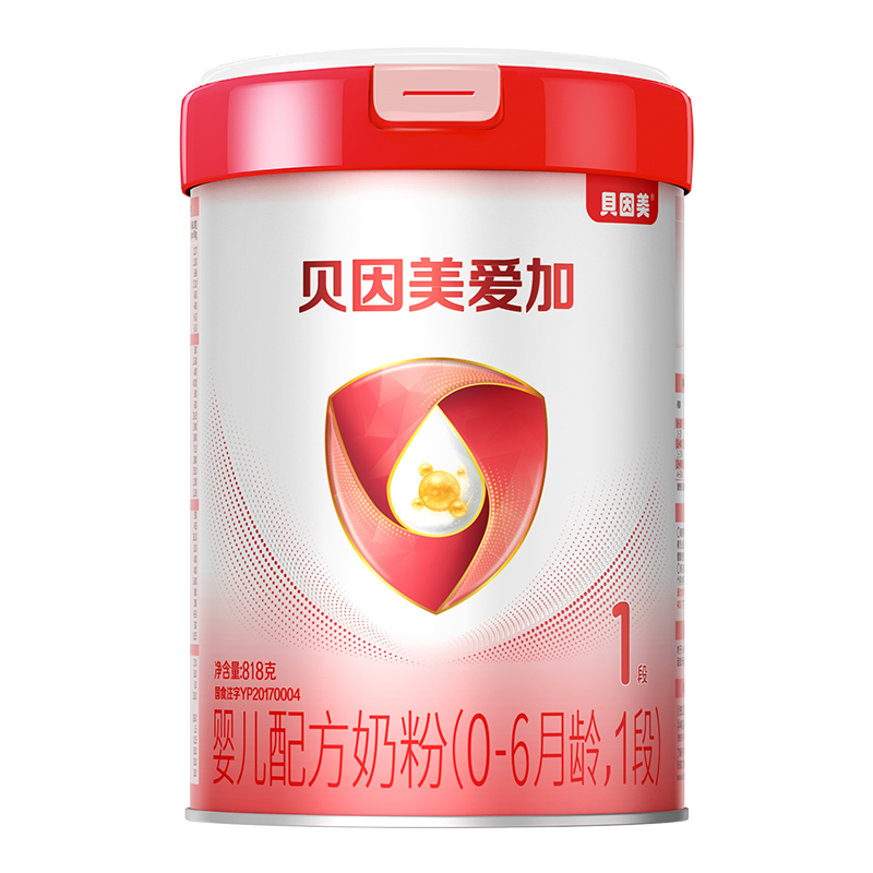贝因美爱加婴儿配方奶粉（0-6月龄，1段）818克