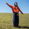 特绽放653朵/麻花毛衣·走锭全羊毛绞花粗棒针落肩套头毛衣女新款 商品缩略图3