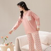 【热卖推荐】自然醒柔汐（带胸垫）女士家居服100%棉长袖长裤套头睡衣QH 商品缩略图2