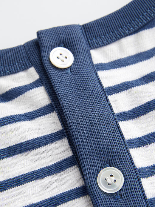 ROMI STUDIO“休闲复古”蓝白条纹轻薄舒适圆领无袖背心 RWCAS64934 商品图6