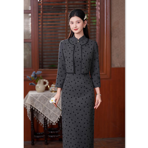 SKY 66993无袖旗袍披肩套装旗袍两件套 商品图1