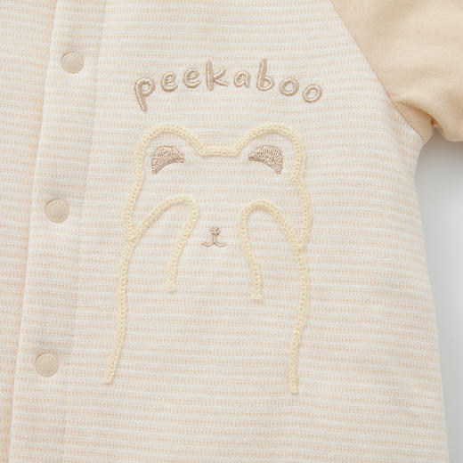 怡比躲猫猫长袖开襟哈衣HY25WIN025咖白色调59#-90# 商品图9