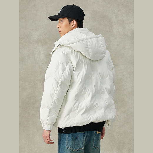 NPC潮牌圆点PU皮90白鸭绒连帽羽绒服短款羽绒服NP39DJ41 商品图2