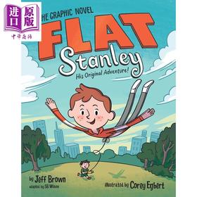 预售 【中商原版】桥梁漫画 纸片人斯坦利 Flat Stanley The Graphic Novel 英文原版 全彩图画小说 经典冒险故事 儿童漫画书 进口
