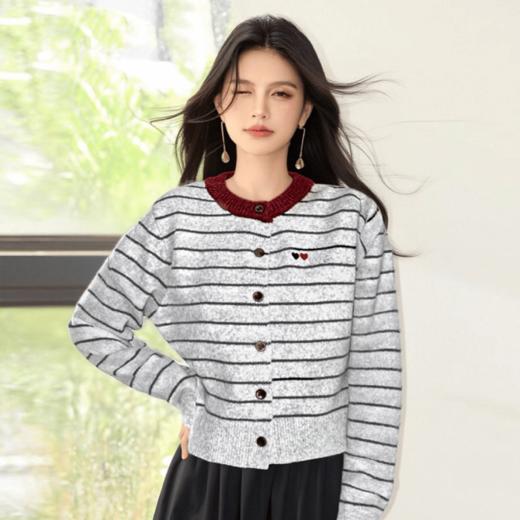 9.4%羊毛韩系花朵；6%羊毛条纹爱心刺绣/复古提花  针织衫合集A-5330-1 商品图0