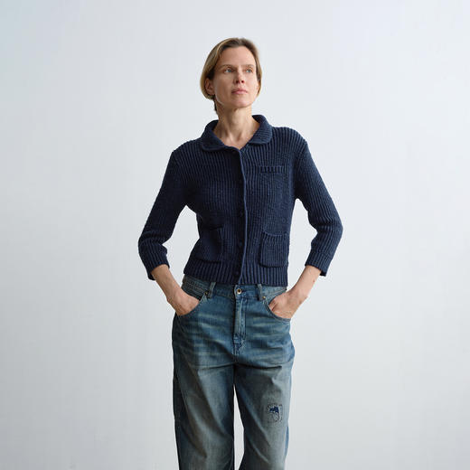 ROMI STUDIO"枫林尽染"棉质挺阔饱满精致娃娃领开衫 RWCAWZ4685 商品图10