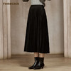 Famecoco立体高温压褶A字半身裙遮跨显瘦丝绒百褶裙FAC8HA024 商品缩略图3