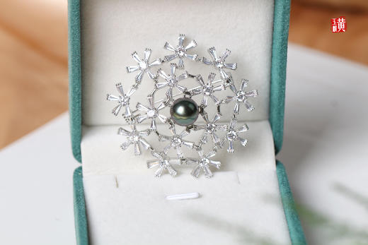 【雪花】大溪地海水珍珠胸针 商品图4