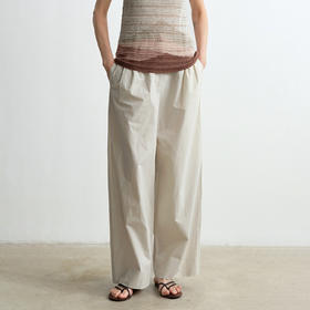 ROMI STUDIO“休闲随性”100%棉高密纸感宽松直筒休闲裤 RWCSXG1611