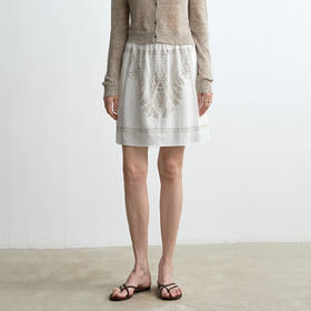 ROMI STUDIO“松弛夏日”100%莱赛尔重工绣花半身短裙 RWCRXJ3773【发货时间：25-30天】