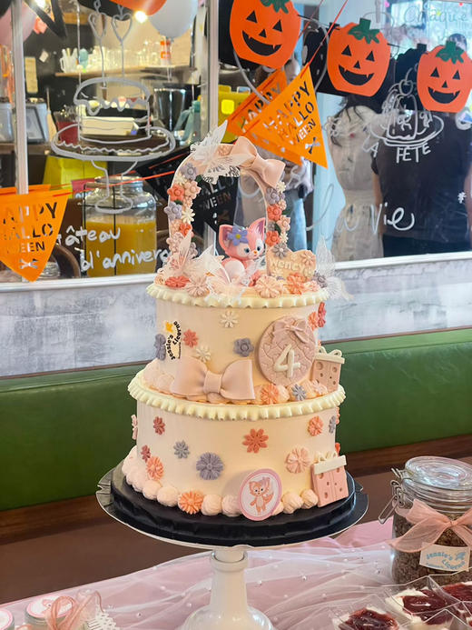 女孩迪士尼玲娜贝尓公主粉色蛋糕 商品图0