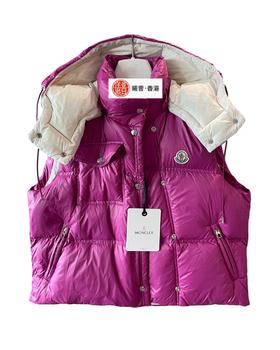 女款可拆卸帽羽绒马甲018