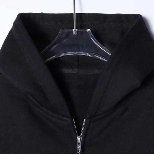 SDSA男士秋冬新款痞帅男装休闲纯色磨破拉链连帽卫衣百搭开衫外套 商品图2