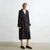 ROMI STUDIO 100%桑蚕丝双排扣翻领收腰长款风衣外套 RWCAWG4751 商品缩略图0